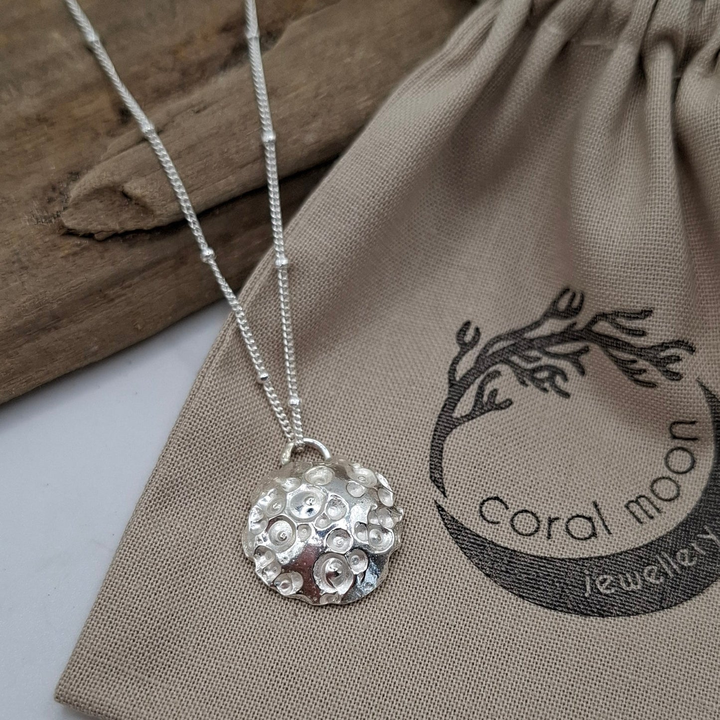 Silver moon pendant