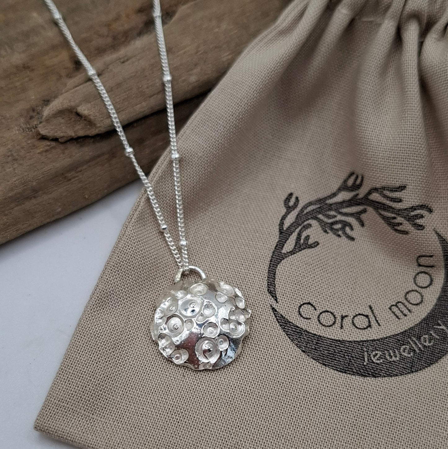 Silver moon pendant
