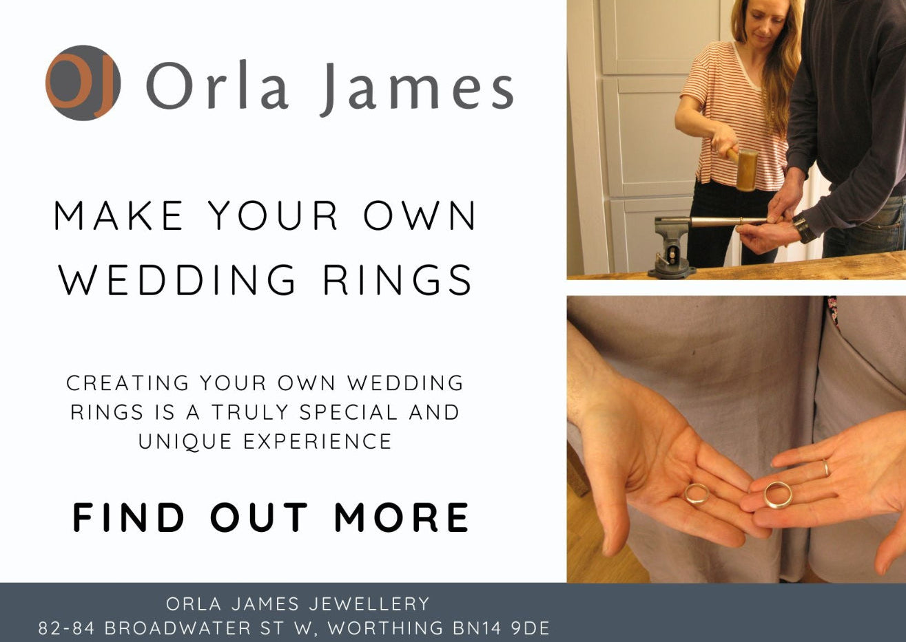Printable gift card for Shelley Ide Jewellery's Orla James wedding ring workshop, featuring elegant green design and workshop details.