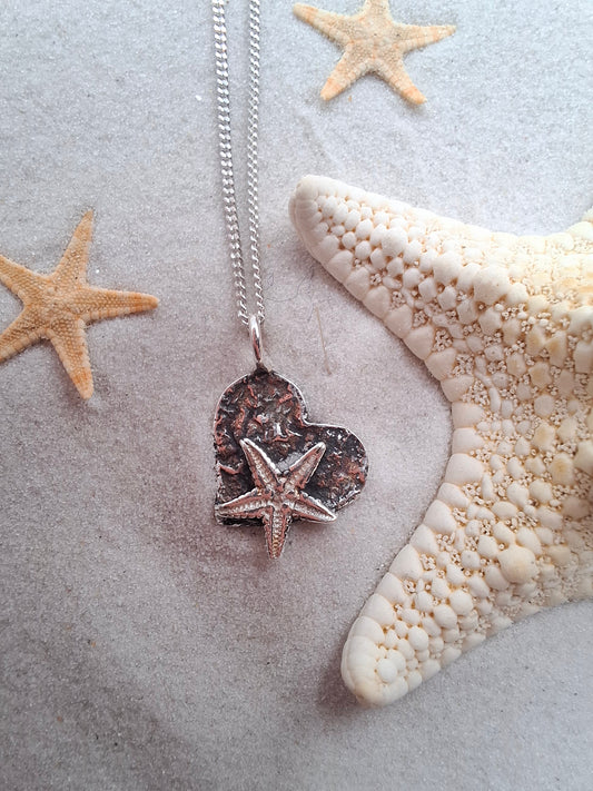 Mini Heart & Starfish Pendant