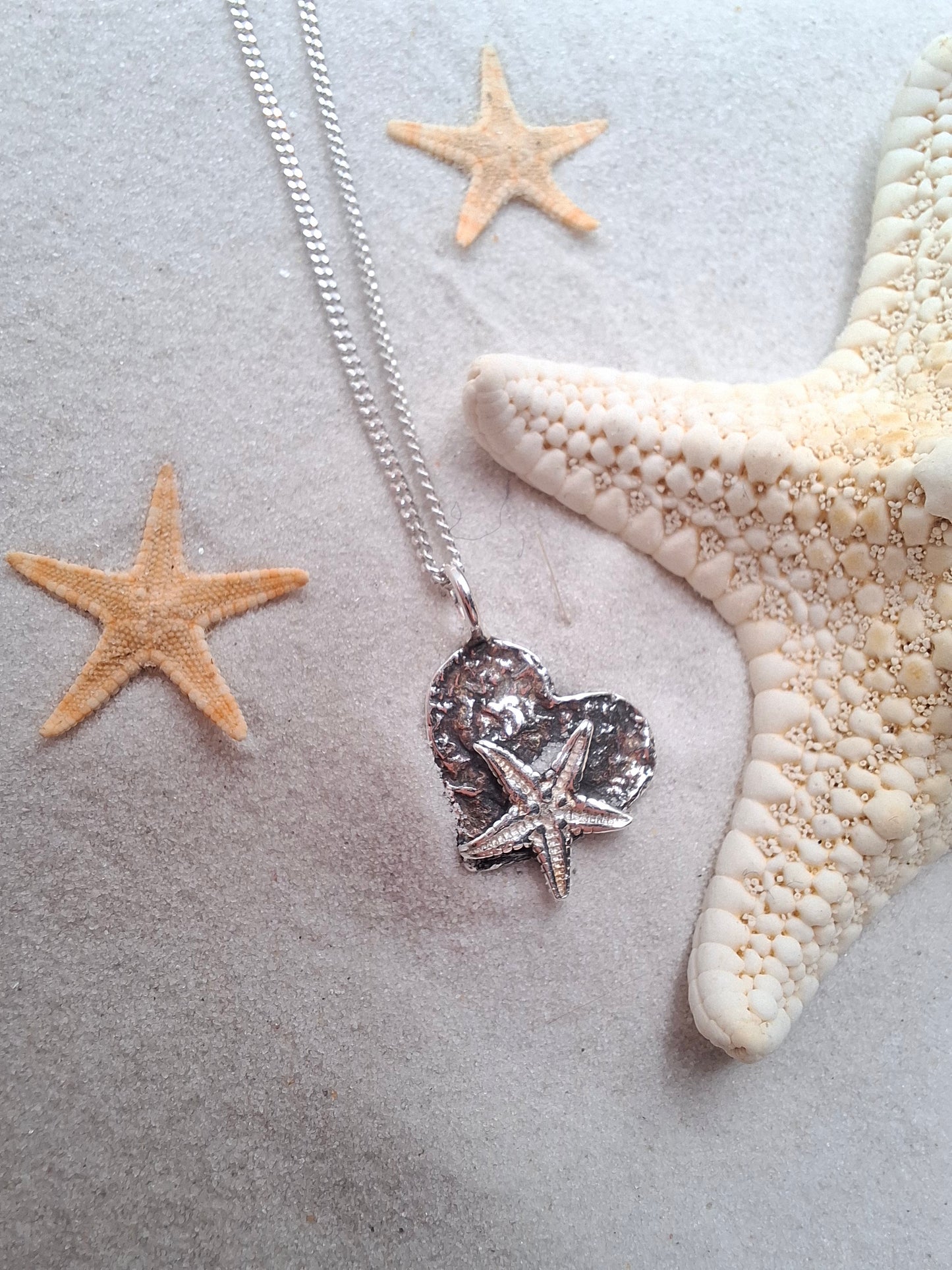 Mini Heart & Starfish Pendant