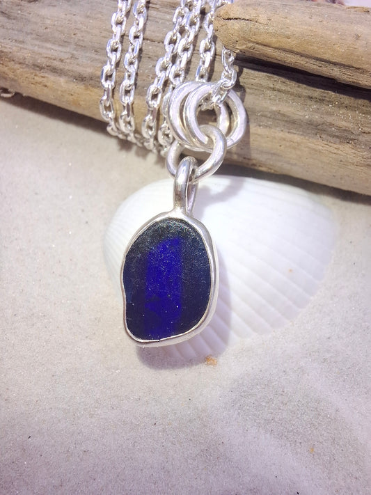 Royal Blue Seaglass Pendant