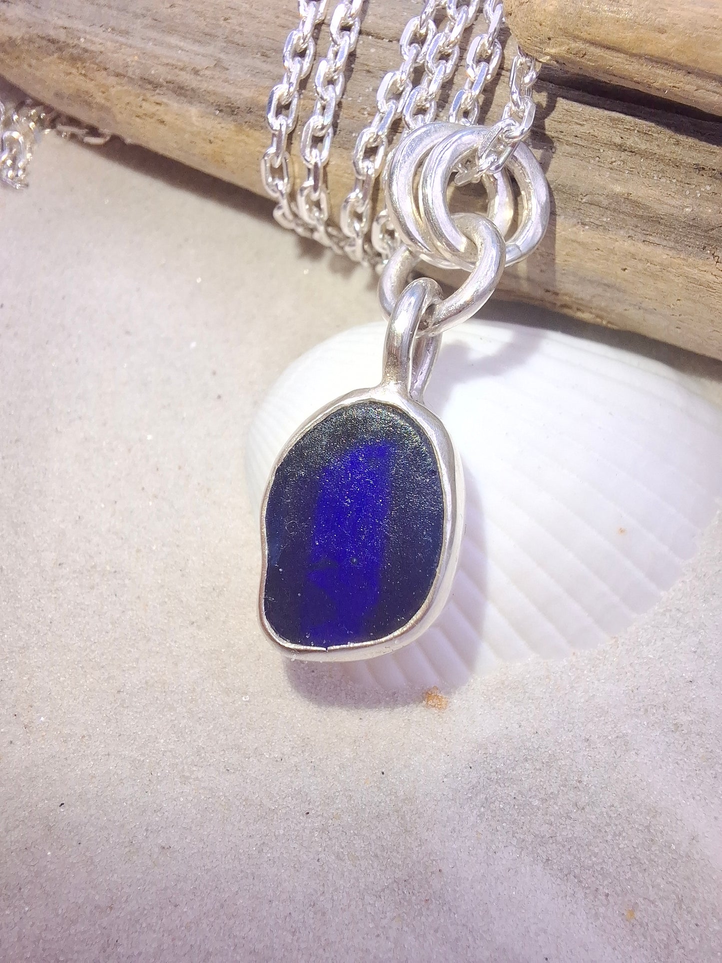 Royal Blue Seaglass Pendant