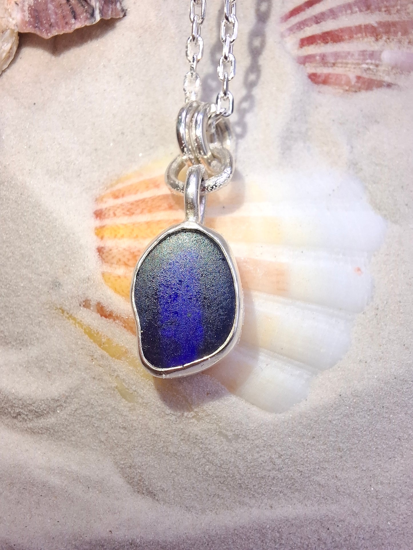 Royal Blue Seaglass Pendant