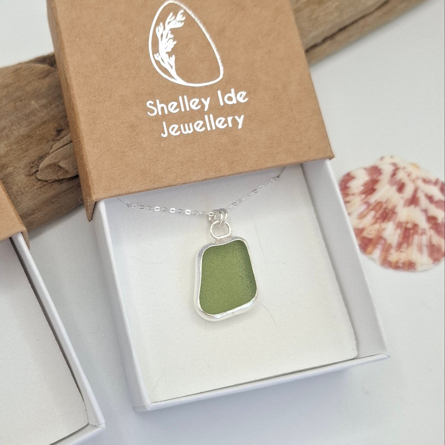 Sussex Green Seaglass Pendant