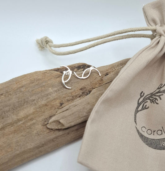 Waxing and Waning Moon Studs | Ocean-Inspired Handmade Jewellery